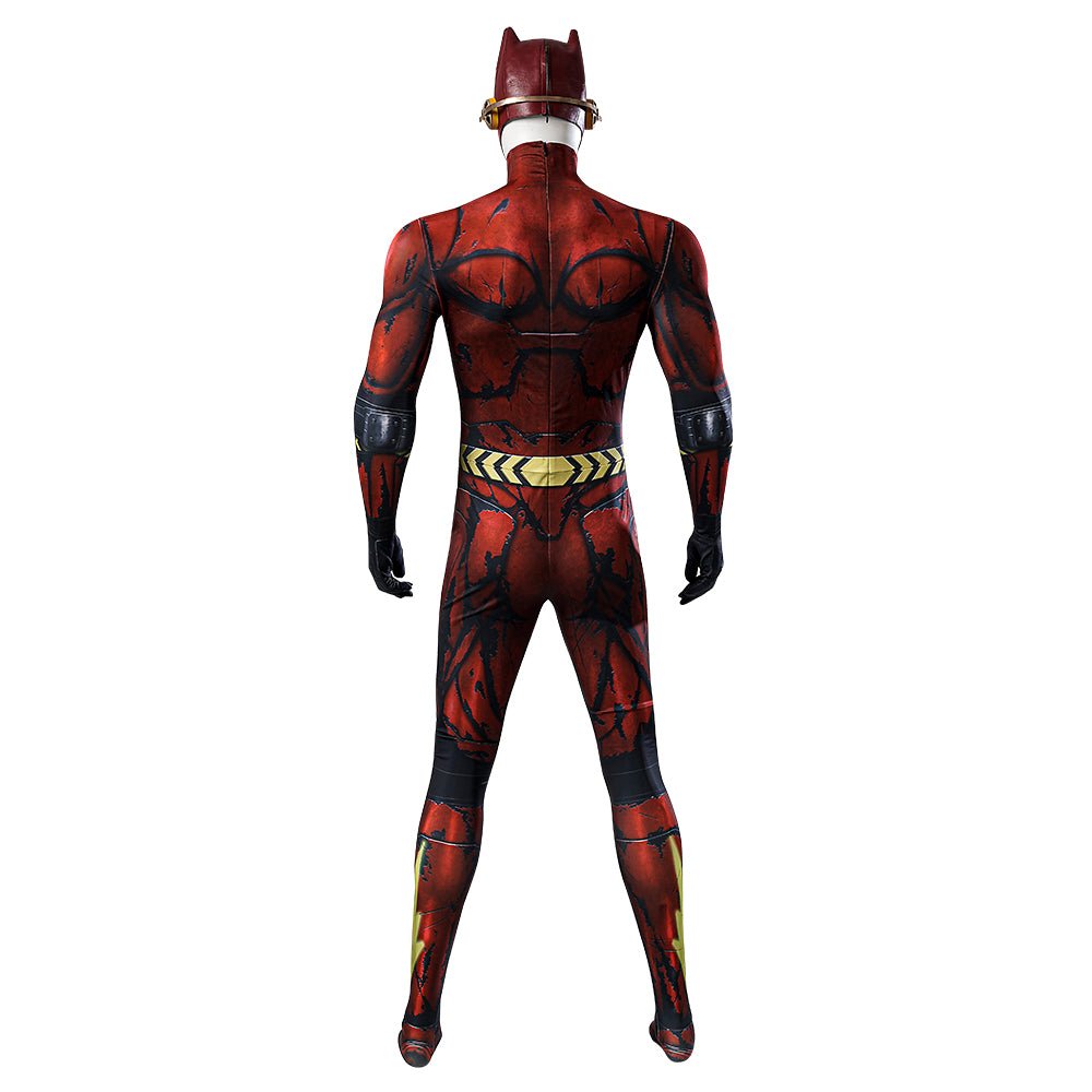 Traje de The Flash Zentai con Capucha para Hombre - Disfraz de Superhéroe para Halloween - Fantasia Cosera