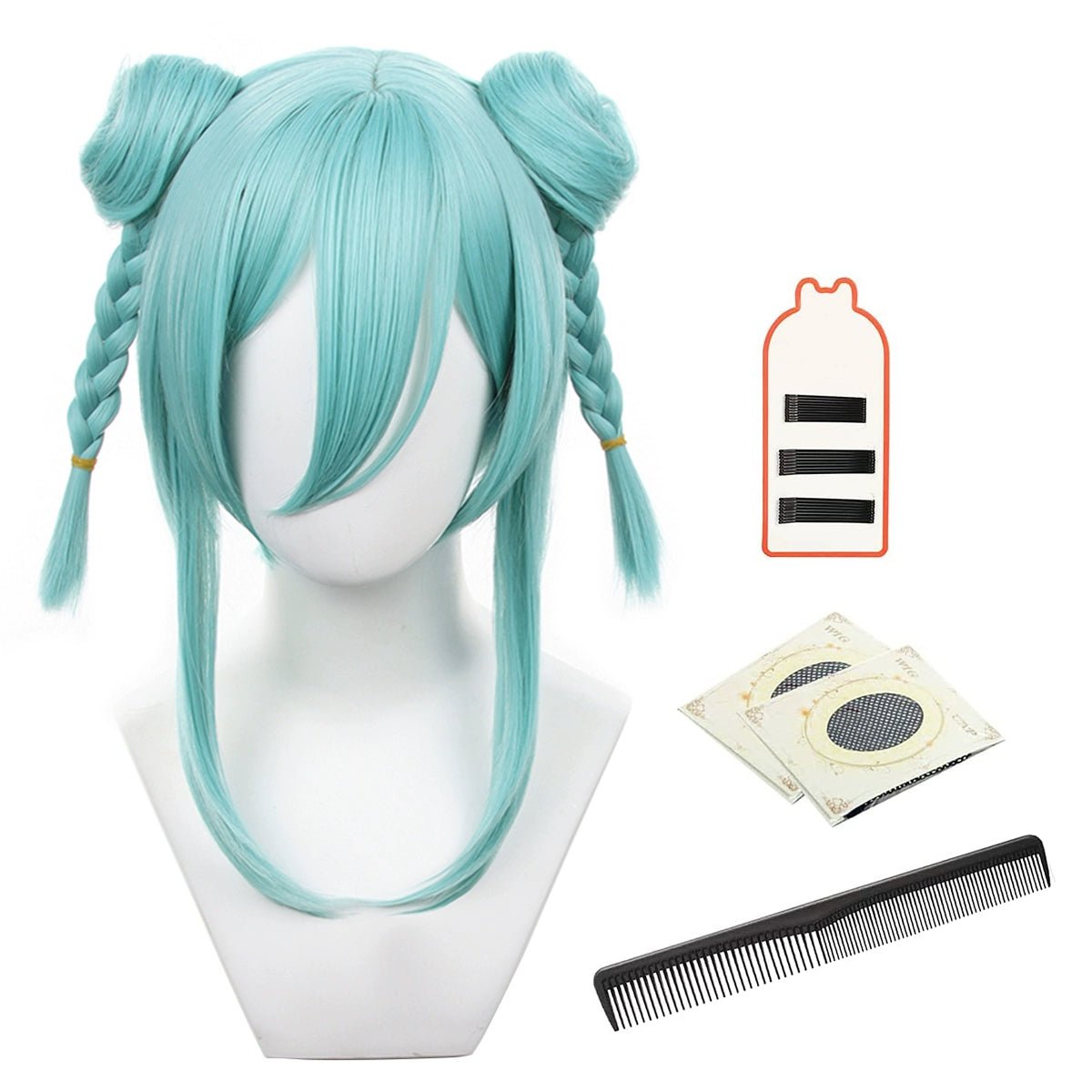 Peluca Blue Lock Qianqie Bao'er Maomao - Estilo Chino Dos Moños con Nueve Opciones de Color - Fantasia Cosera