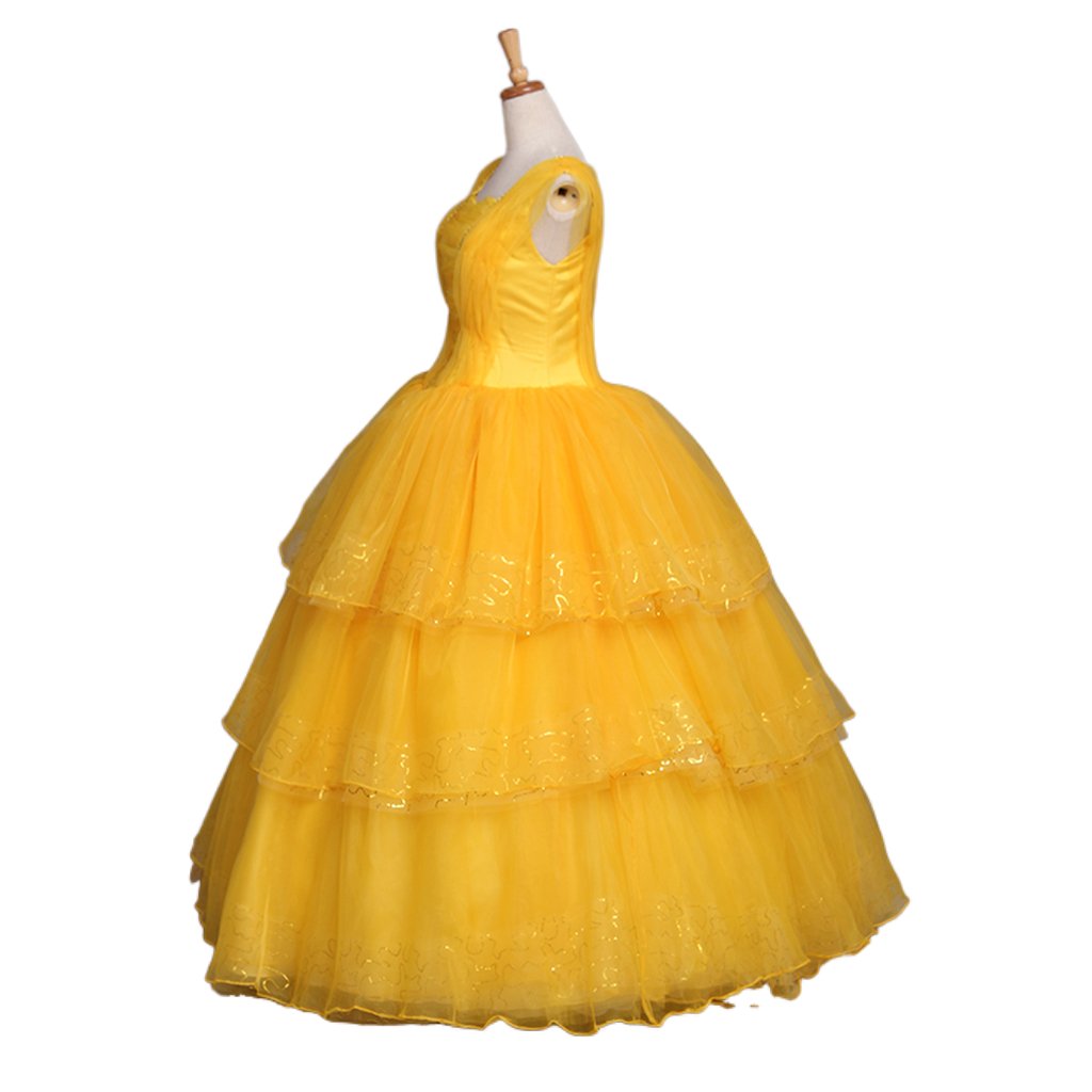 Vestido de Princesa Belle para Adultos | Disfraz de Cosplay para Halloween y Fiestas Temáticas - Fantasia Cosera