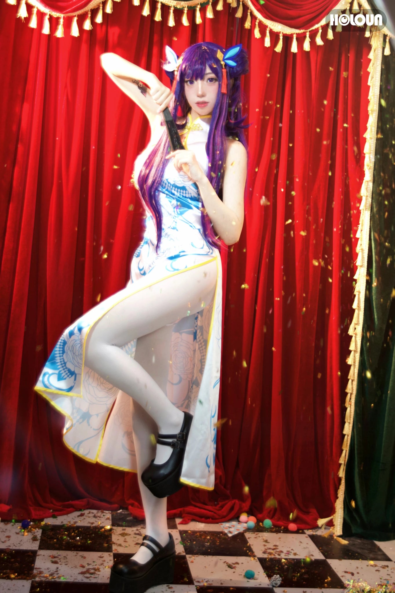 OSHI NO KO Anime Ai Hoshino Cosplay Traje China Cheongsam Chi-pao Sin Mangas - Fantasia Cosera