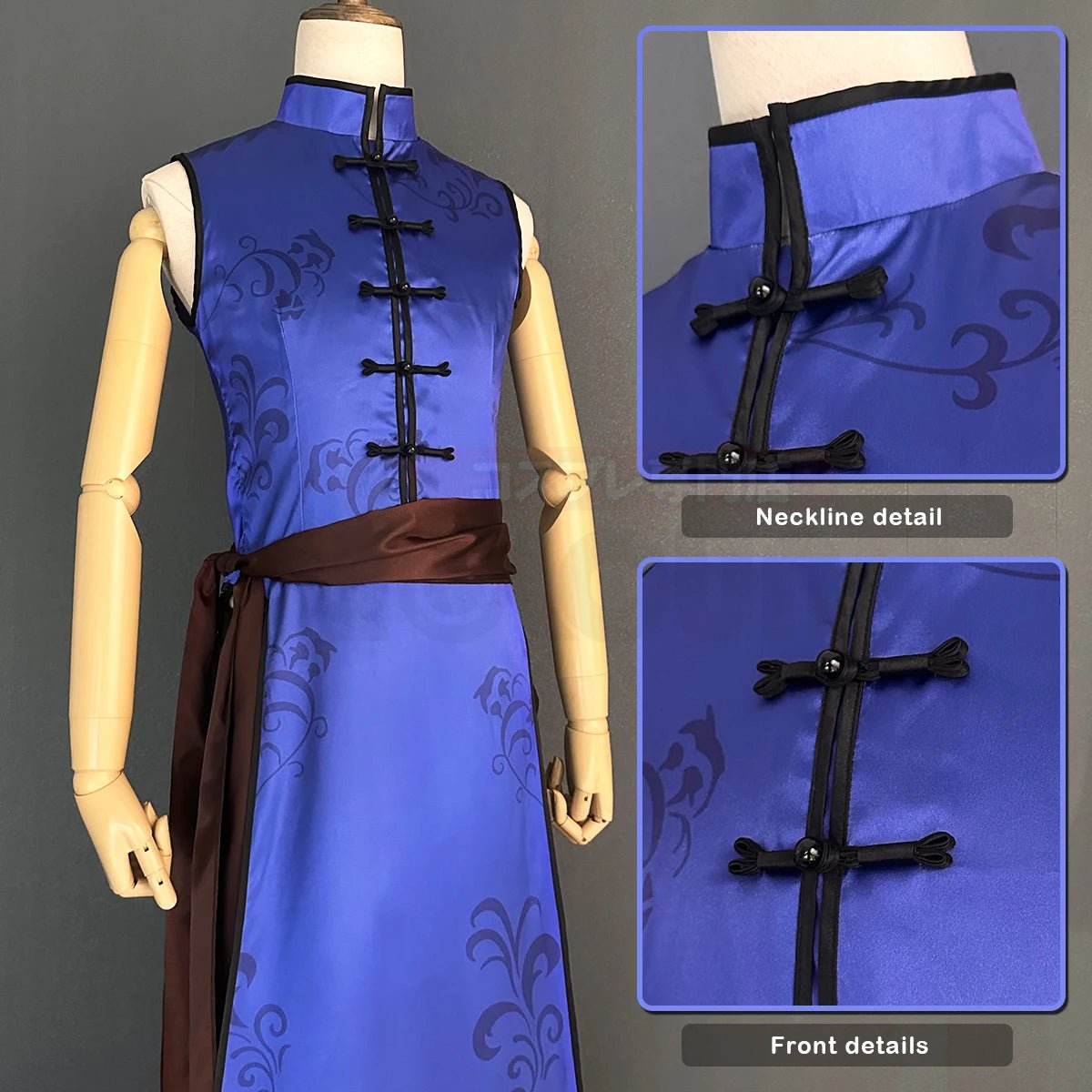 Traje de Cosplay de Kaiser de Blue Lock, Traje Chino Kung Fu Tang con Peluca de Fibras Sintéticas Ajustable para Fiestas - Fantasia Cosera