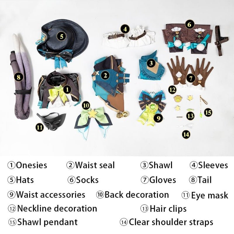 Traje Cosplay de Kirara Genshin Impact Tamaño Estándar Personalizado - Fantasia Cosera