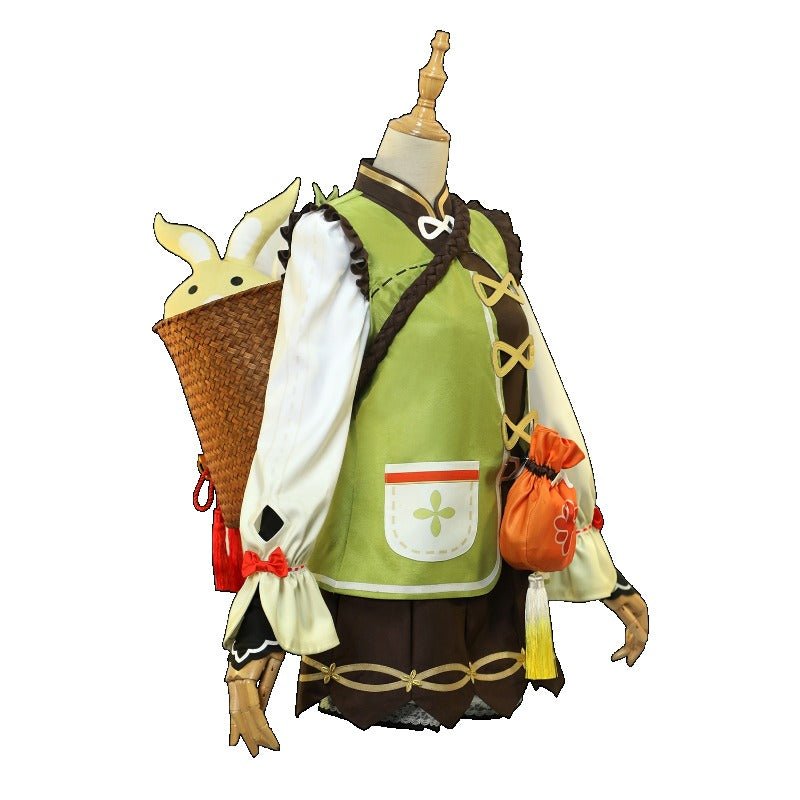 Traje de Yaoyao Cosplay - Disfraz de Halloween con Peluca y Mochila para Mujeres y Niños - Fantasia Cosera