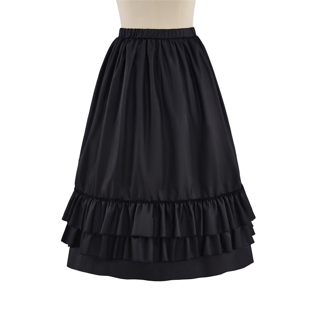 Traje de Cosplay Medieval Gótico Negro con Falda y Bustier - Fantasia Cosera