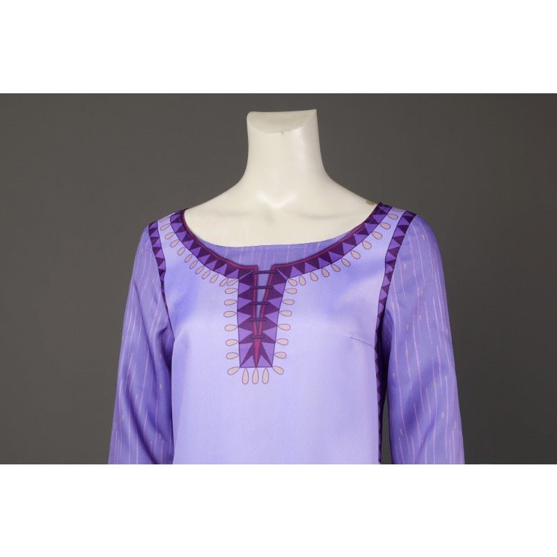 Vestido de Princesa Púrpura Asha Cosplay para Adultos - Fantasia Cosera