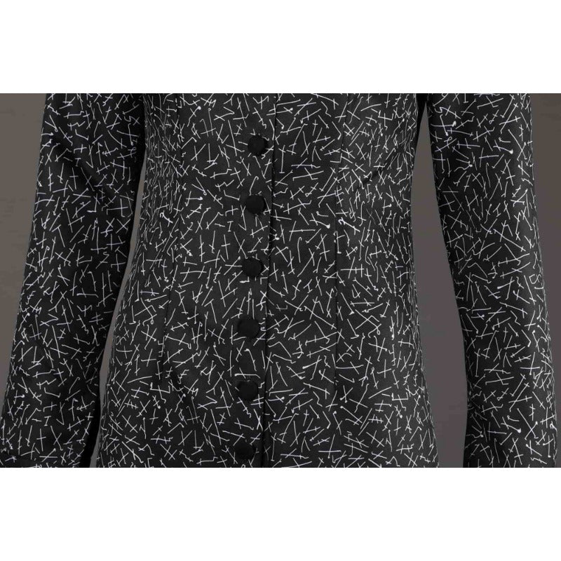 Disfraz de Wednesday Addams - Traje Gótico de Halloween de La Familia Addams - Fantasia Cosera