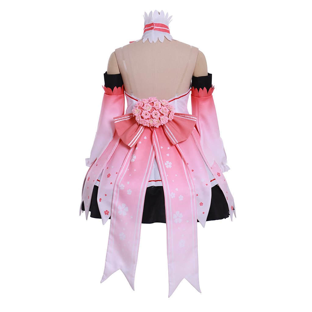Vestido Rosa de Sakura Miku Hatsune Miku Vocaloid para Cosplay - Fantasia Cosera