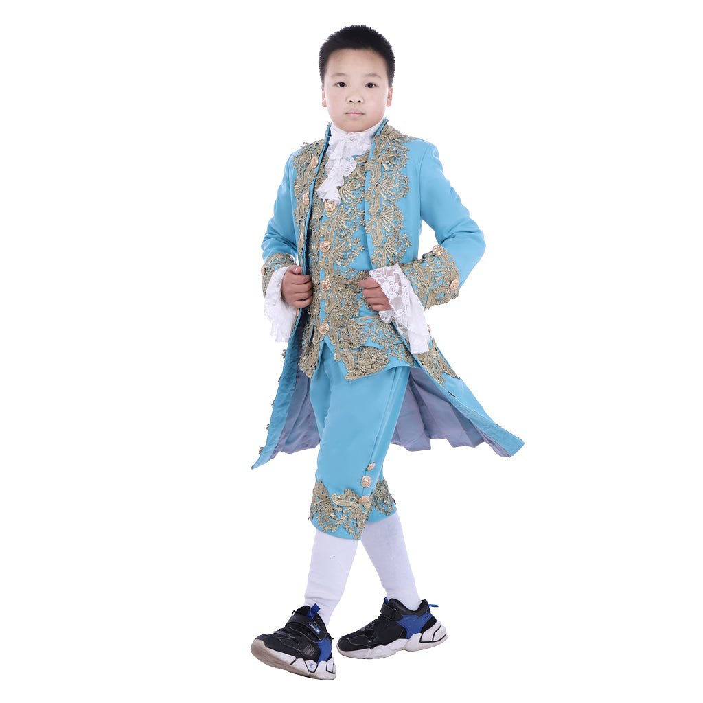 Traje Colonial del Siglo XVIII para Niños - Chaqueta Rococo al Estilo Washington - Fantasia Cosera