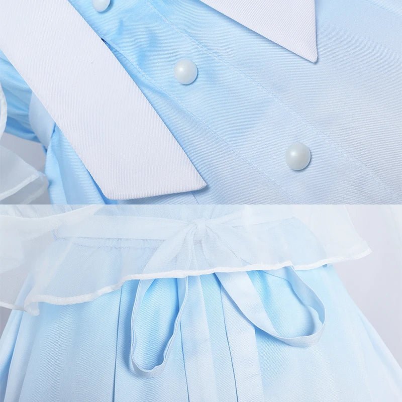 Vestido Original de Genshin Impact Ganyu en Degradé Azul y Blanco para Mujer - Disfraz de Cosplay Elegante para Fiestas de Halloween - Fantasia Cosera