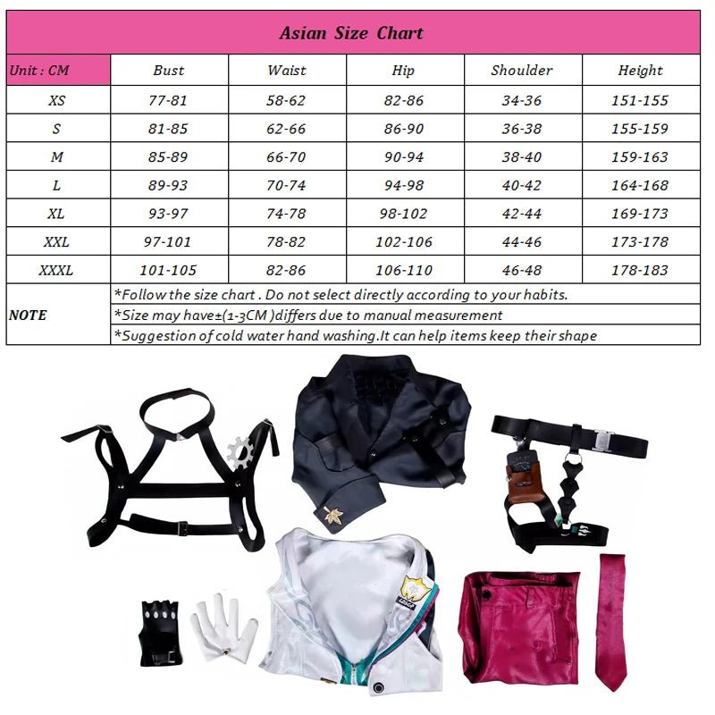 Disfraz de Gallagher de Honkai Star Rail - Oficial de Seguridad para Hombre con Botella de Vino - Fantasia Cosera