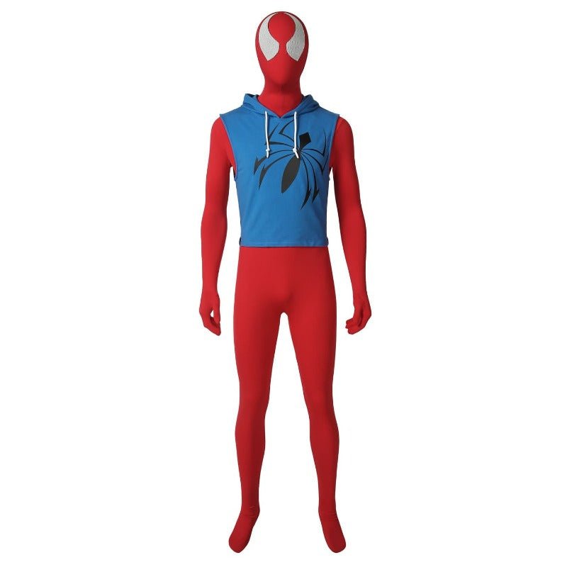 Traje de Cosplay de Scarlet Spider Ben Reilly - Atuendo Auténtico del Spider-Verse - Fantasia Cosera