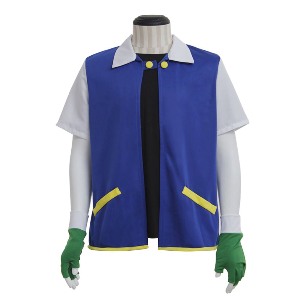 Chaqueta Azul y Blanca de Ash Ketchum Pokémon - Traje de Cosplay de Anime Icónico - Fantasia Cosera