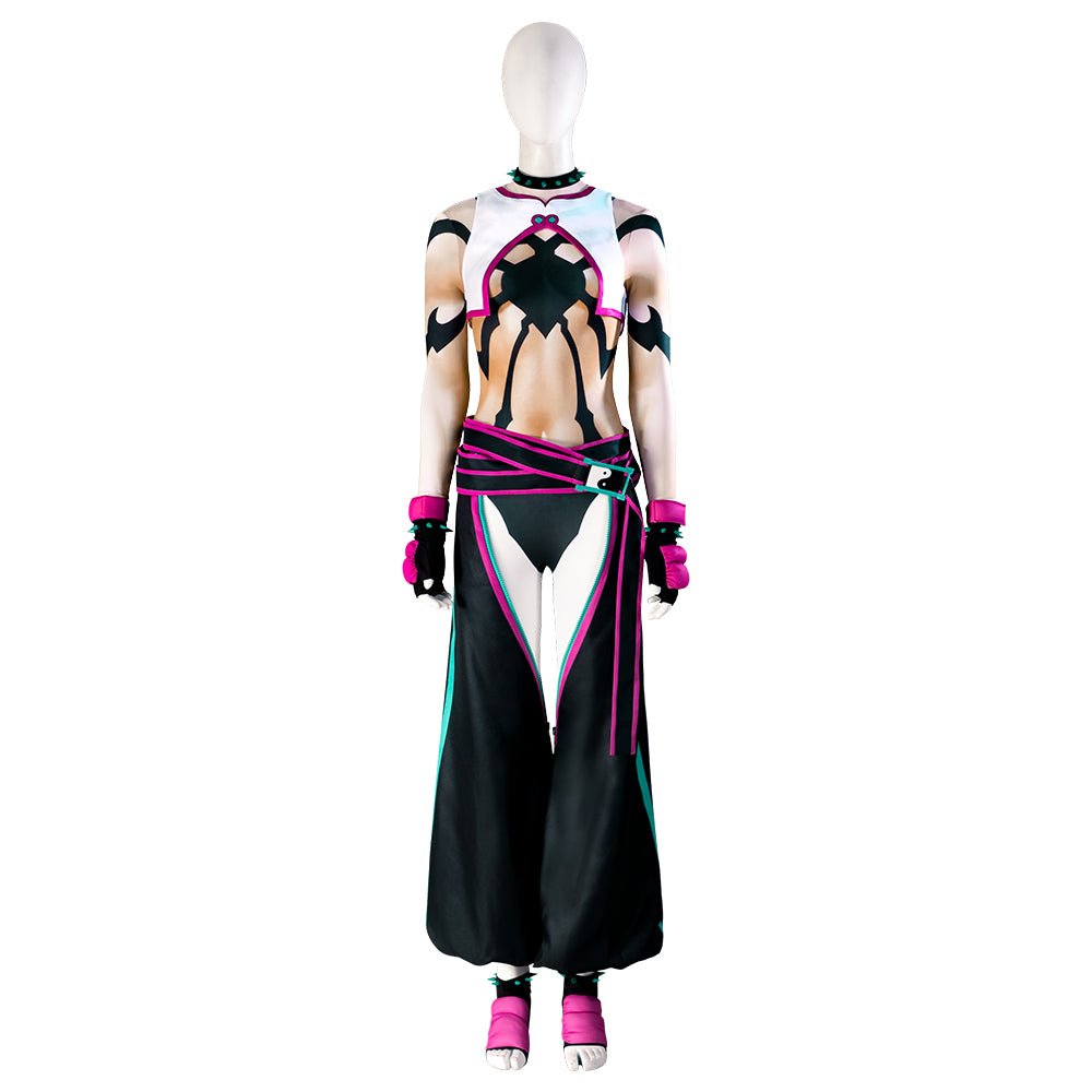 Traje de Cosplay Deluxe Juri Han de Street Fighter VI - Conjunto Completo para Fans - Fantasia Cosera