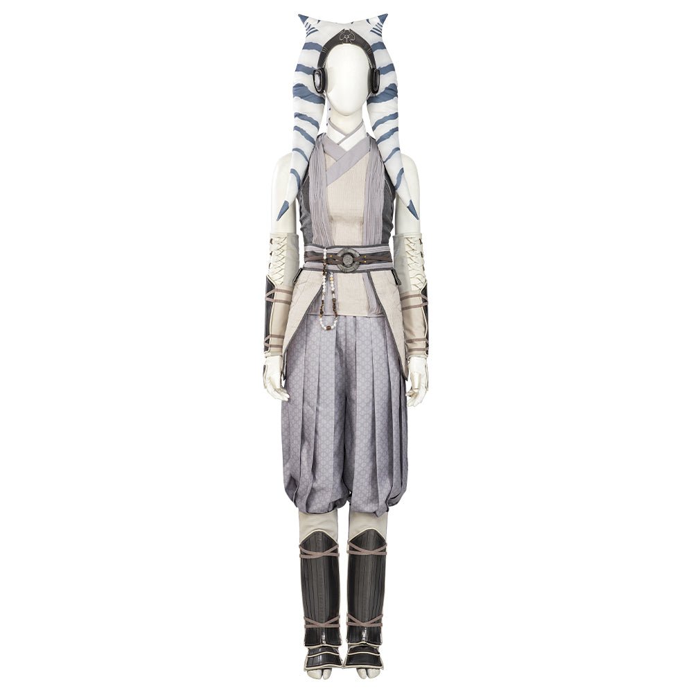 Traje de Cosplay de Ahsoka Tano Blanco de Star Wars: Ahsoka - Fantasia Cosera