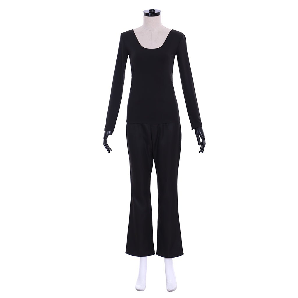 Traje de Cosplay de Cynthia de Pokémon Sol y Luna - Traje Negro Completo - Fantasia Cosera