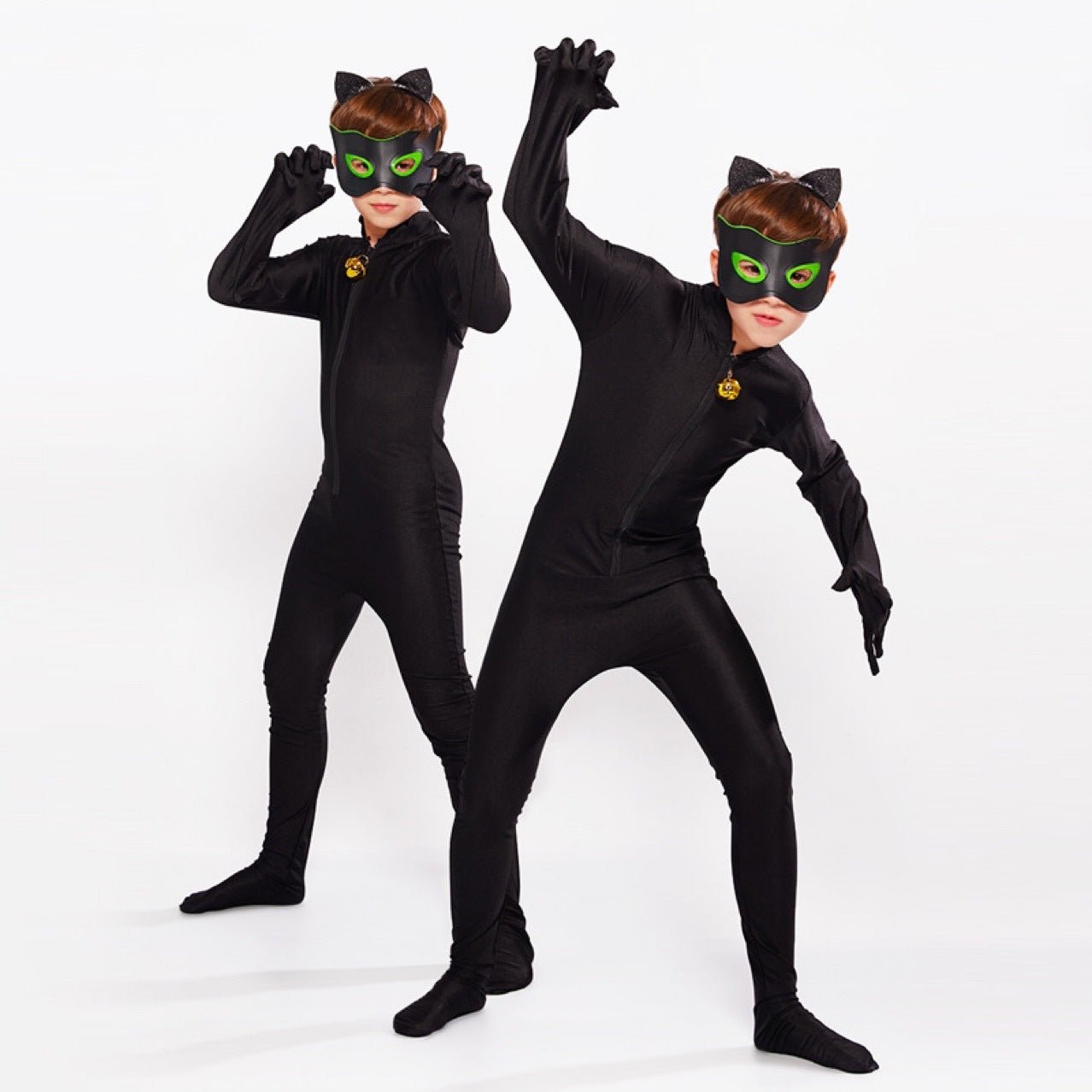 Disfraz de Halloween de Mariquita y Gato Negro para Niños - Adorable Mono de Mariquita - Fantasia Cosera