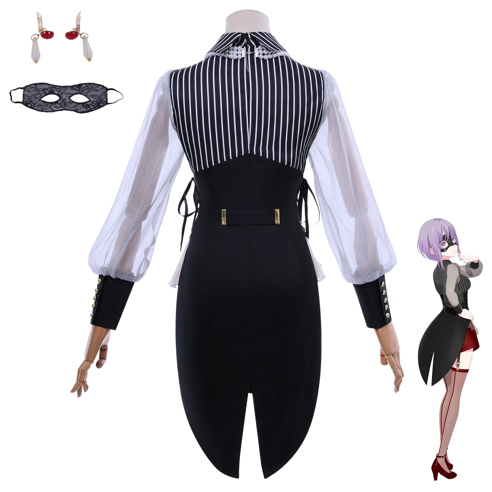 Disfraz de Cosplay de Yutenji Wakamugi de BanG Dream! Ave Mujica para Halloween - Fantasia Cosera