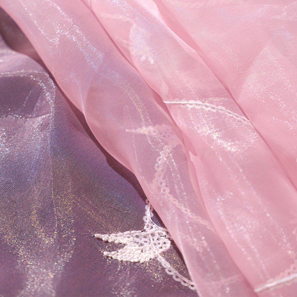 Vestido de Boda Rosa de Glinda de Wicked - Traje de Cosplay para Representaciones Musicales - Fantasia Cosera