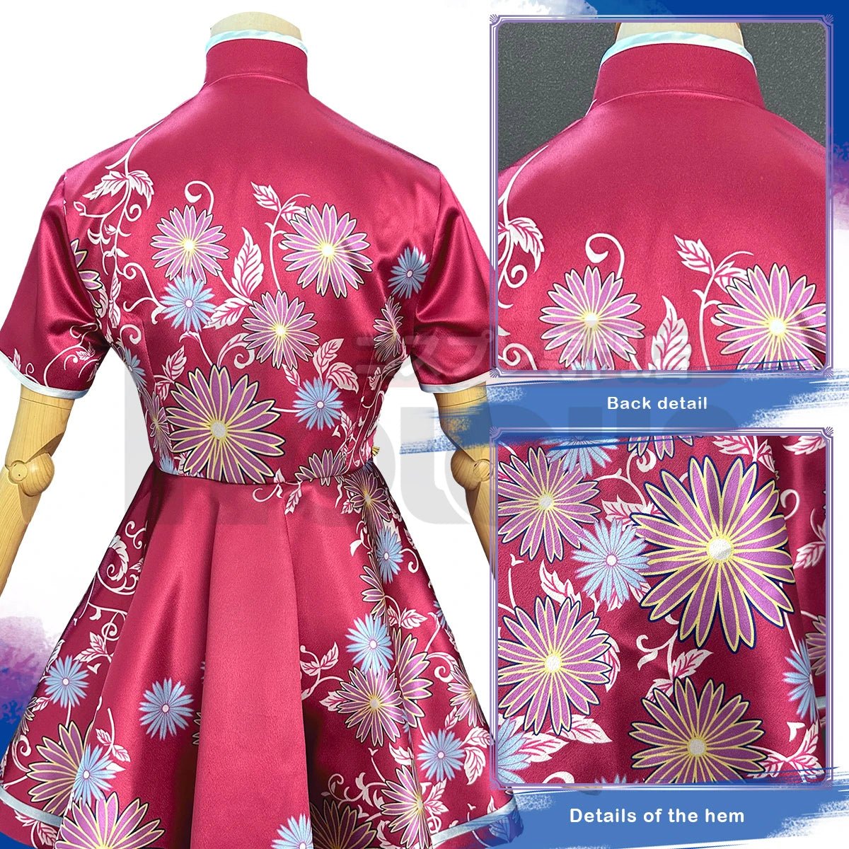 OSHI NO KO Anime Ruby Hoshino Cosplay Vestido Cheongsam Elegante Accesorio para el Cabello Regalo Fiesta Halloween Navidad - Fantasia Cosera