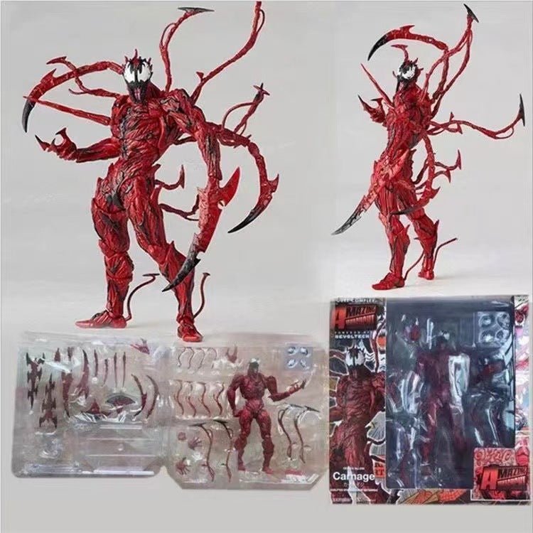 Figura de Acción Marvel Venom Rojo Carnage - Juguete Coleccionable de The Amazing Spiderman - Fantasia Cosera