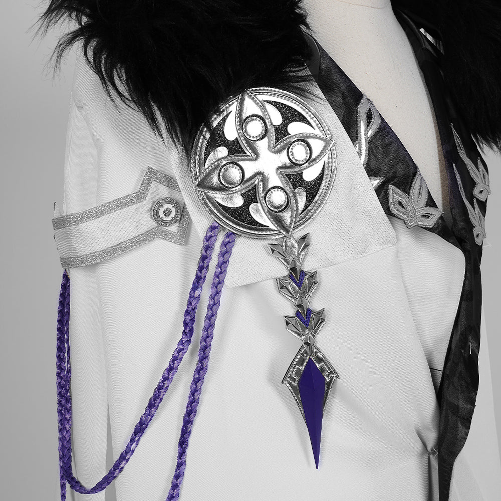 Traje de Genshin Impact Fatui Cloak para Pierr Pantalone Tartaglia Harlequin Doctor Sandrone Columbina Regretor - Fantasia Cosera