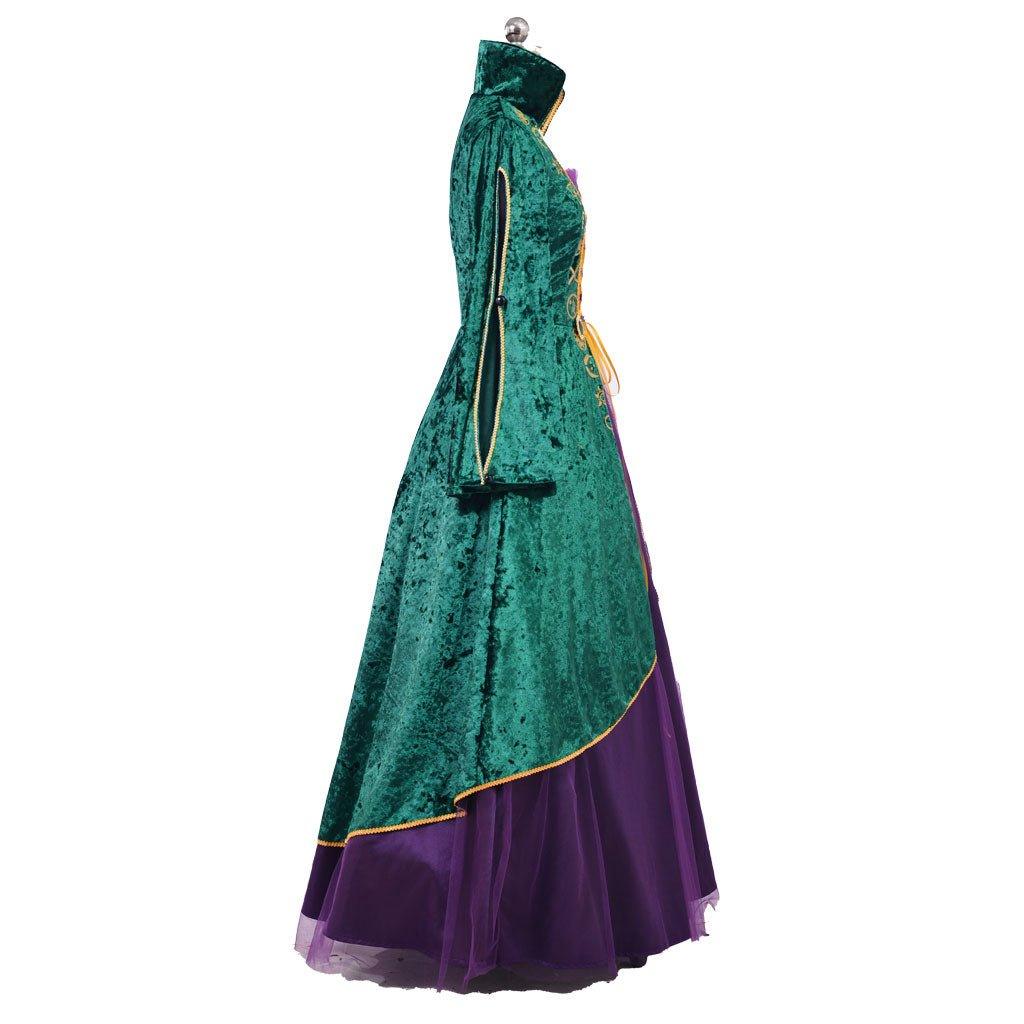Vestido de Cosplay de Bruja | Traje de Renacimiento Verde Medieval para Mujer - Fantasia Cosera