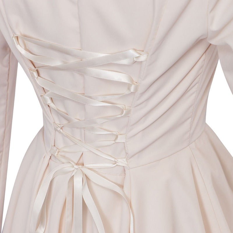 Vestido Gótico Medieval de Cocktail Alto-Bajo – Traje de Cosplay de Manga Larga para Mujer - Fantasia Cosera