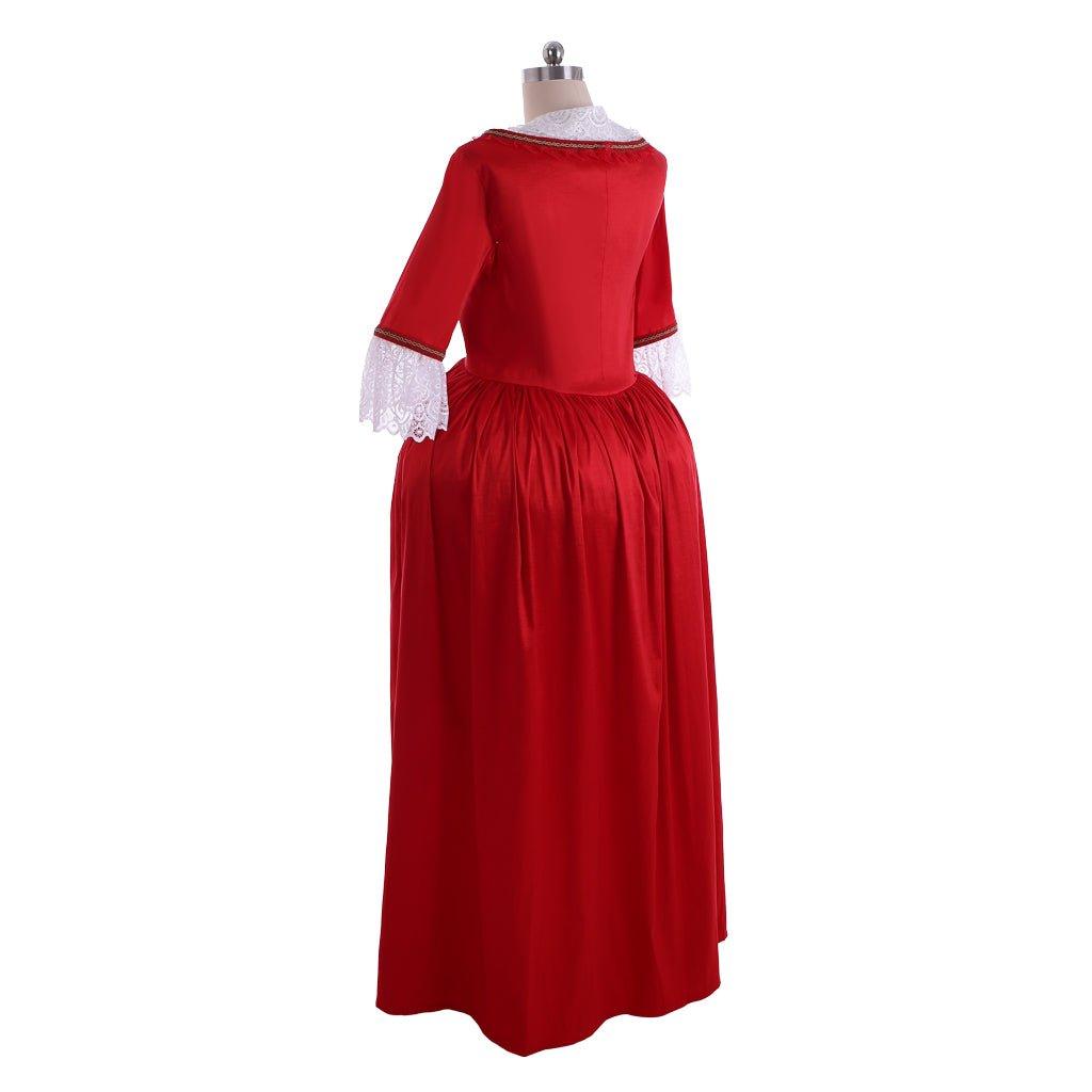 Vestido de Gala Rojo Claire Randall Outlander | Cosplay Estilo Rococó y Medieval - Fantasia Cosera