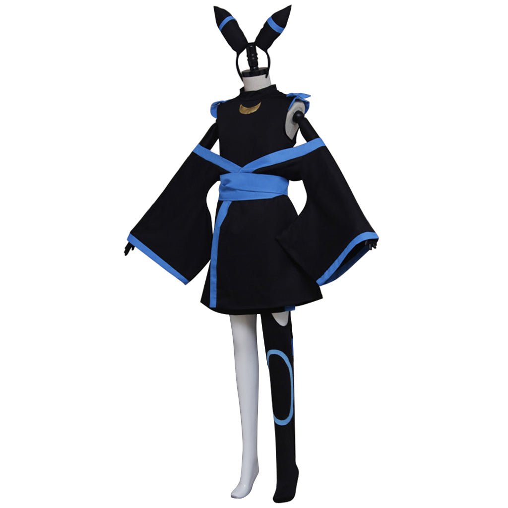 Vestido de Cosplay Humano de Umbreon de Pokémon - Fantasia Cosera