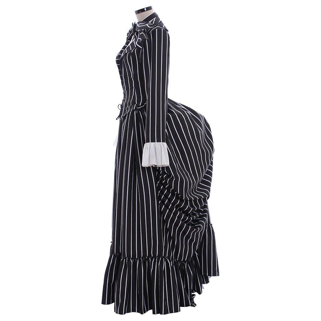 Traje de Jack Skellington Chaqueta de Rayas Negras para Fiesta de Halloween - Fantasia Cosera