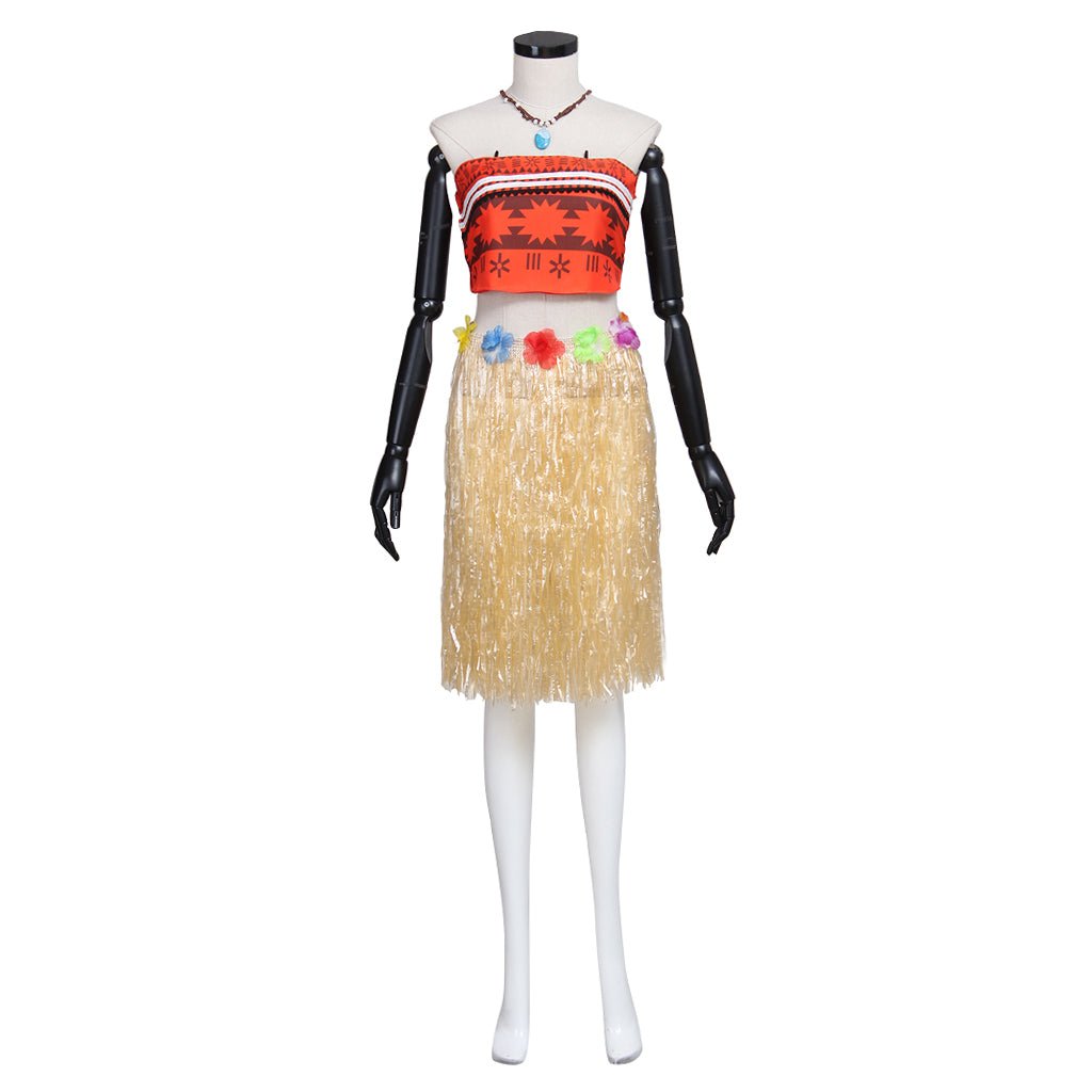 Traje de Cosplay de Princesa Moana | Vestido de Fiesta de Carnaval y Halloween para Mujeres Adultas - Fantasia Cosera