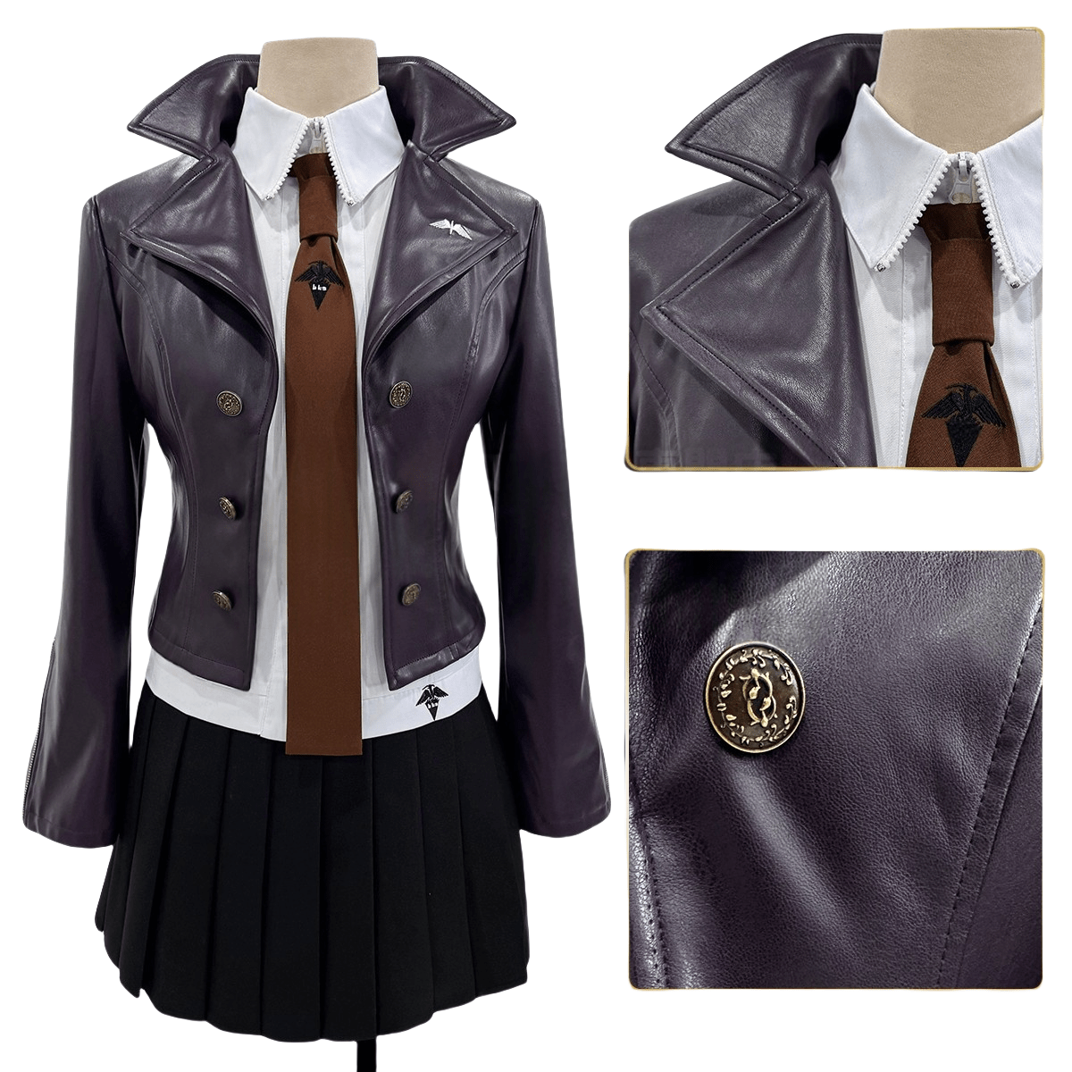 Traje de Cosplay de Kirigiri Kyouko - Personaje de Danganronpa - Fantasia Cosera