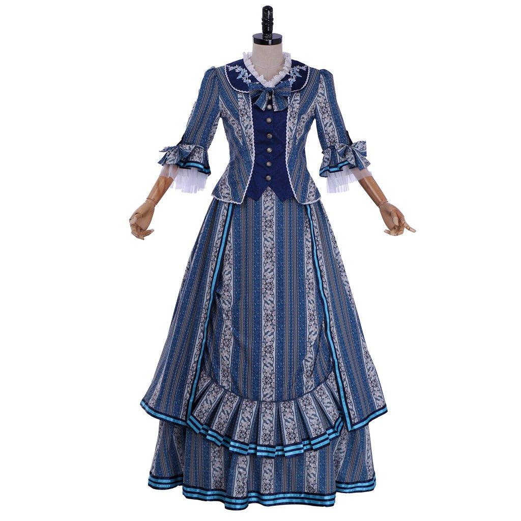 Traje de Cosplay de Christine Daae de El Fantasma de la Ópera | Vestido Azul del Deseo - Fantasia Cosera