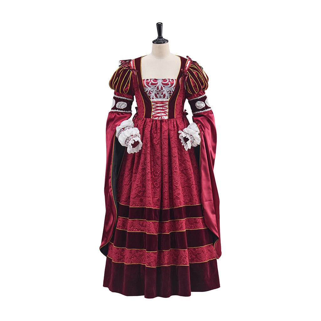 Vestido Rosa Dinastía Tudor Cosplay Traje - Fantasia Cosera