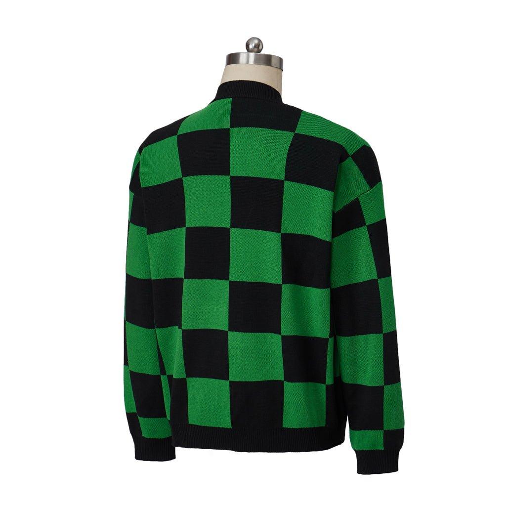 Traje de Cosplay de Kamado Tanjirou | Suéter Cardigan para Hombres | Serie de Suéter de Cosplay - Fantasia Cosera