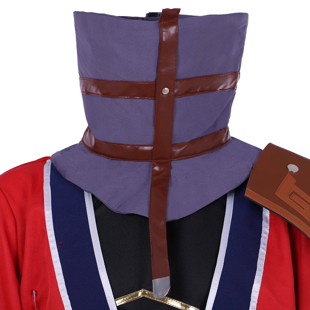 Traje de Cosplay de Auron de Final Fantasy X | Conjunto Completo de Traje Rojo para Role Play - Fantasia Cosera