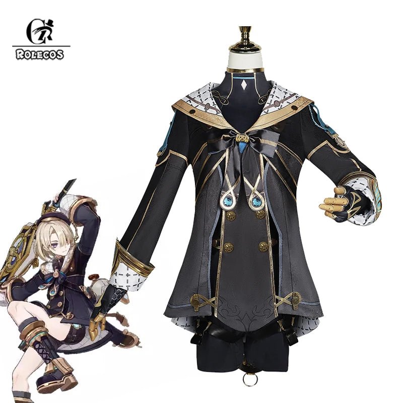 Disfraz de Cosplay de Freminet de Fontaine de Genshin Impact - Uniforme de Mago con Sombrero para Halloween, Fiestas y Role Play - Fantasia Cosera