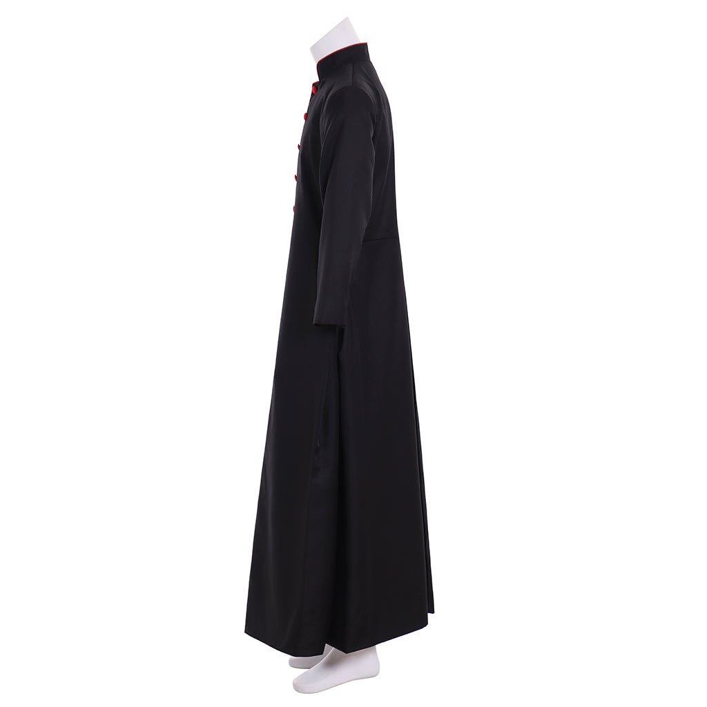 Traje de Clérigo Negro Romano Personalizado | Túnica de Clérigo Medieval para Cosplay de Adultos - Fantasia Cosera