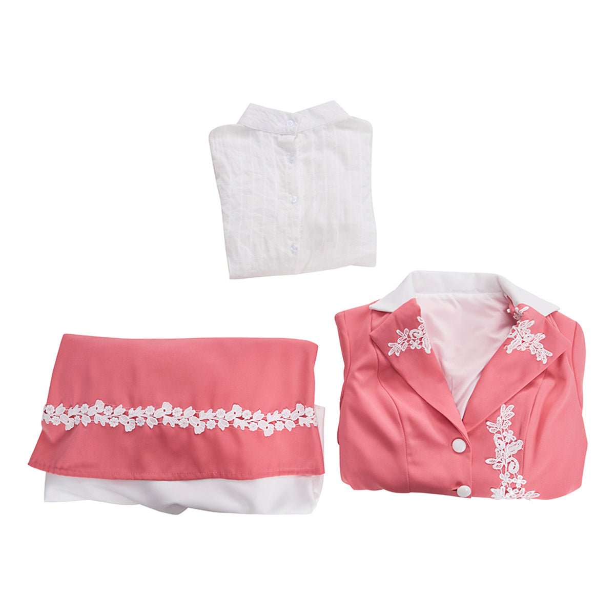 Traje de Cosplay Edward Rosa - Vestido de Cosplay, Elegante Conjunto de Falda Rosa - Fantasia Cosera