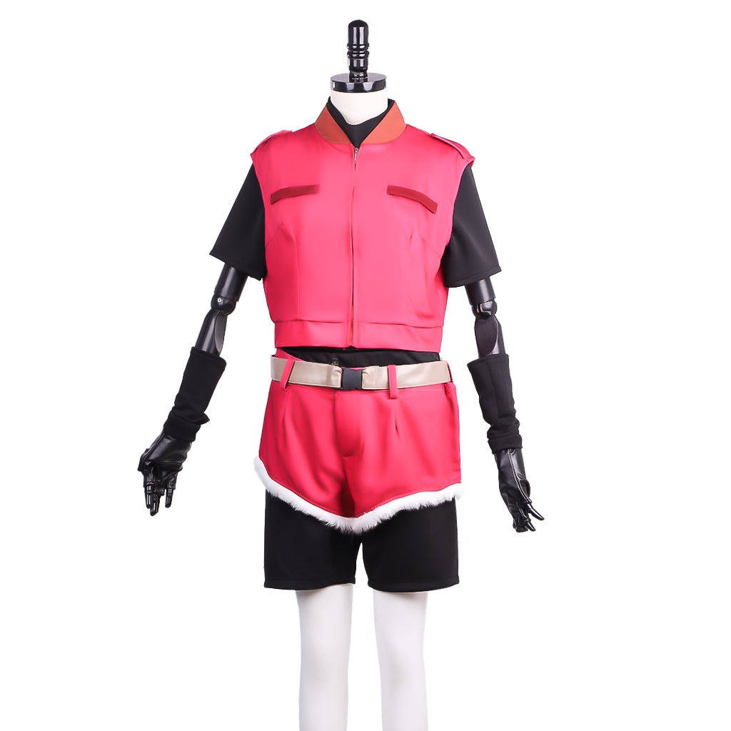 Traje de Cosplay de Claire Redfield para Mujeres: Abrigo, Camisa, Shorts con Cinturón - Fantasia Cosera
