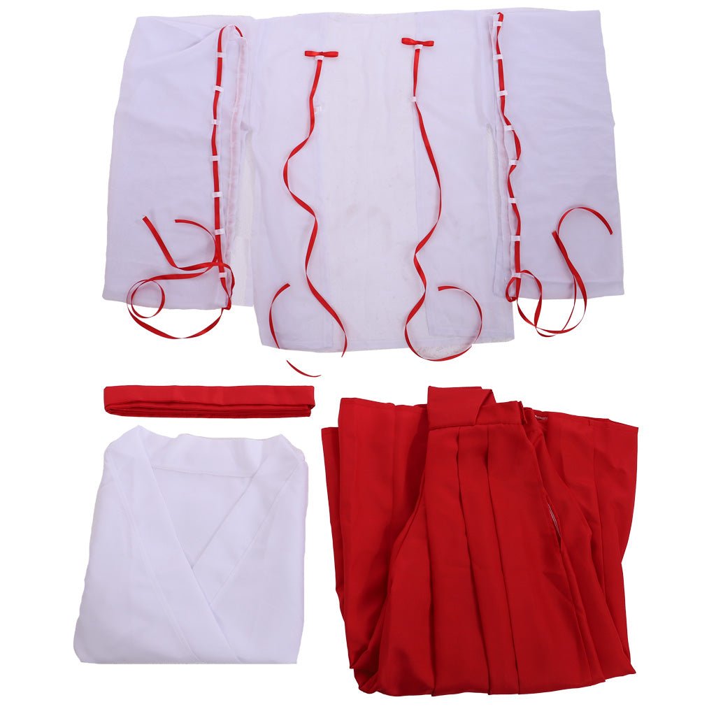 Conjunto completo de Kimono de Cosplay de Inuyasha Kikyo - Fantasia Cosera