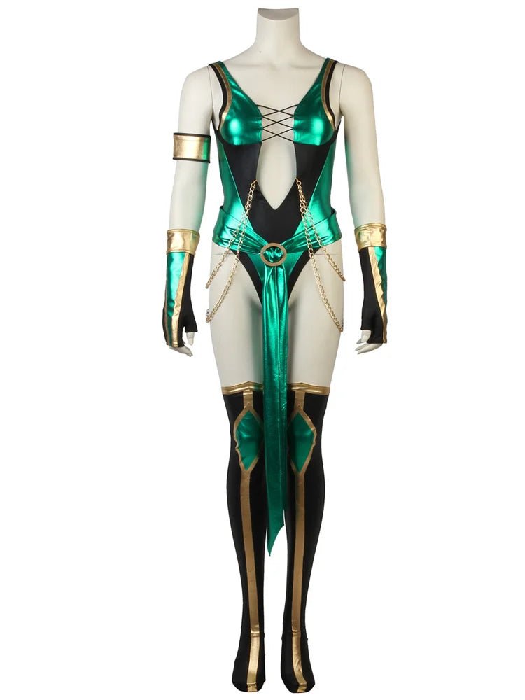 Traje de Combate de Jade Azul de Mortal Kombat X para Cosplay y Halloween - Fantasia Cosera