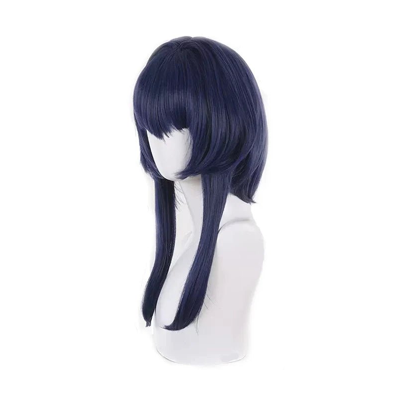 Peluca Cosplay Candace Genshin Impact Azul Oscuro Morado para Mujer - Fantasia Cosera