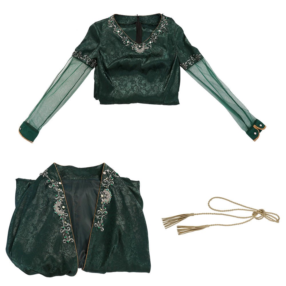 Traje de Cosplay de Alicent Hightower con Capa Verde de 'La Casa del Dragón' para Halloween - Fantasia Cosera