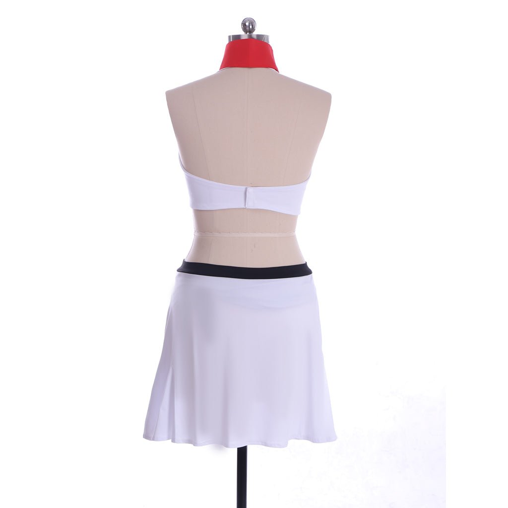 Conjunto de Baño Ty Lee de El Último Maestro del Aire – Top Blanco Sexy y Mini Falda - Fantasia Cosera