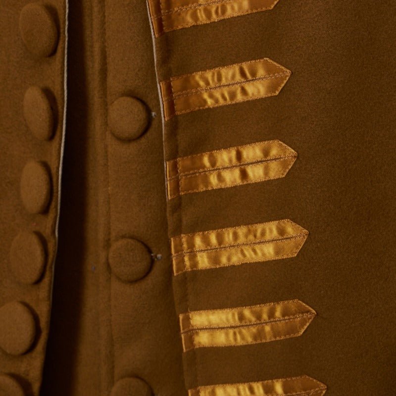 Nuevo Abrigo Marrón del Siglo XVIII - Estilo Militar Colonial Traje de Cosplay Edwardiano - Fantasia Cosera