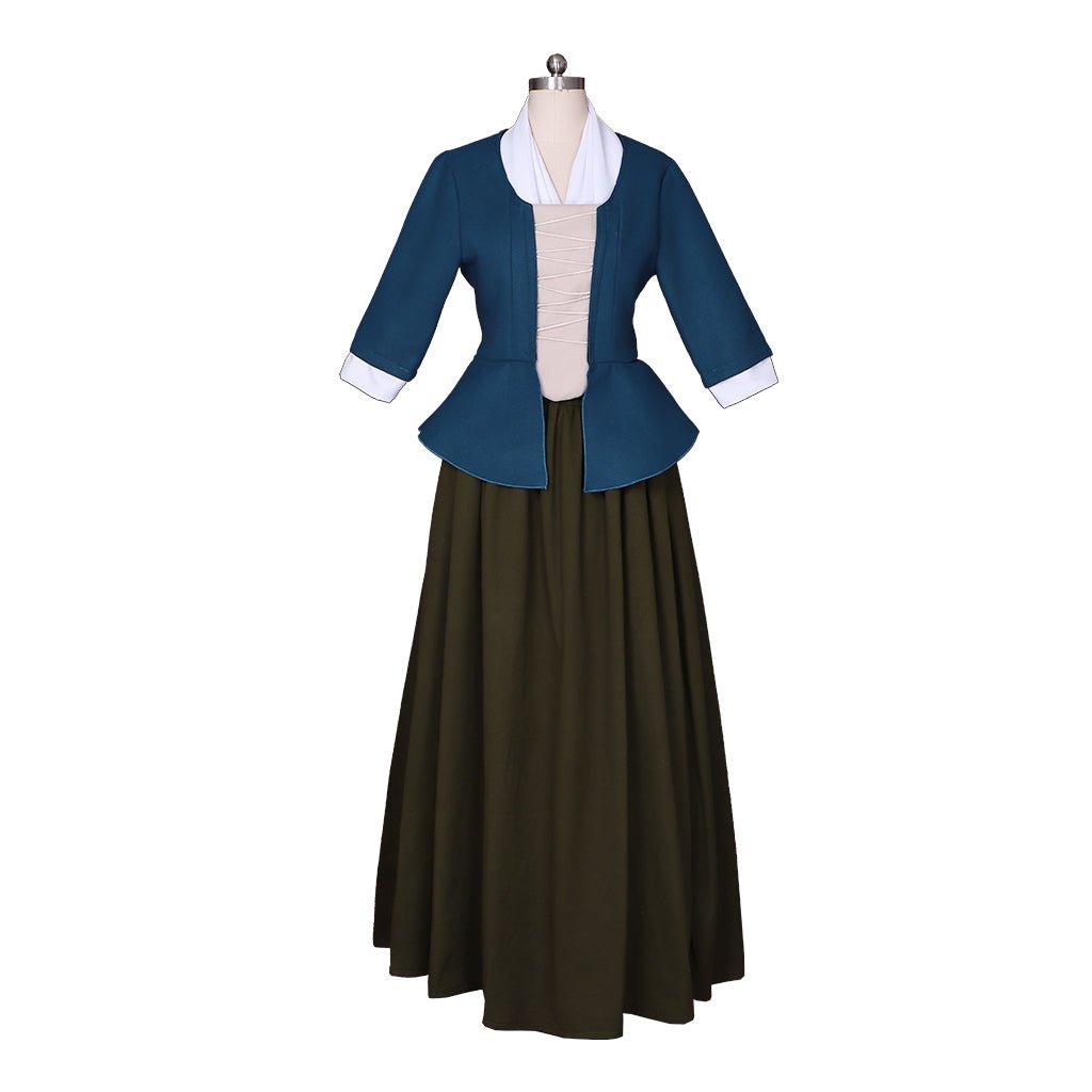Vestido de Cosplay Claire Fraser Outlander | Traje Colonial Escocés - Fantasia Cosera