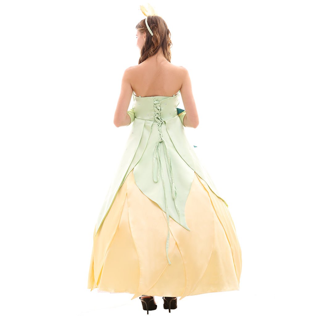 Serie de Trajes de Cosplay de la Princesa Tiana | Vestidos Elegantes para Cosplay, Fiestas y Halloween - Fantasia Cosera