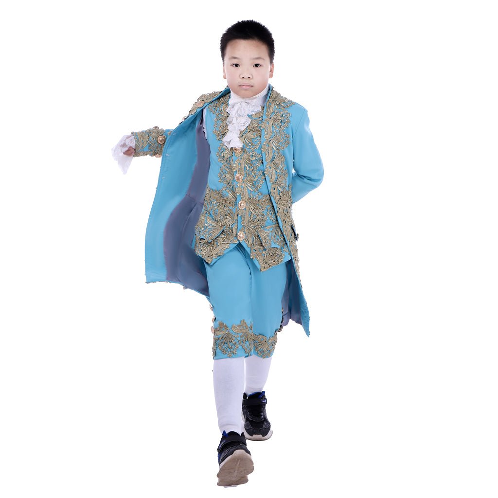 Traje Colonial del Siglo XVIII para Niños - Chaqueta Rococo al Estilo Washington - Fantasia Cosera