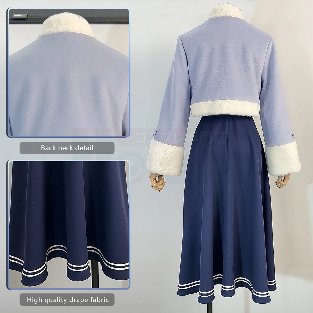 Frieren Más Allá del Final del Viaje Anime Fern Traje de Cosplay Peluca Chaqueta de Invierno Vestido Casual Regalo de Año Nuevo - Fantasia Cosera